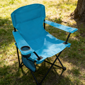 (Set of Two) Collapsible Picnic Chair with Built-In Cooler Bag