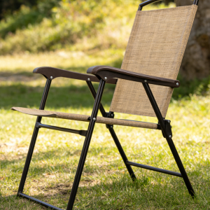 (Set of Four) Space-Saving Sling Folding Picnic Chairs